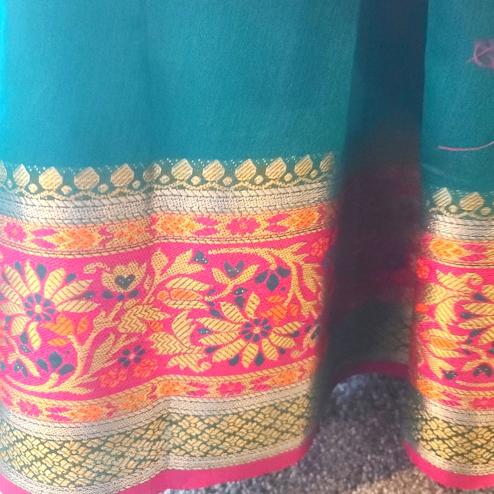 Teal Green Saree Bran New